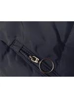 Tmavě modrá zimní bunda s kapucí model 21246055 - LHD Tmavě modrá zimní bunda s kapucí model 21246055 - LHD