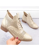 Ažurové boty W model 21939779 zlaté - Potocki