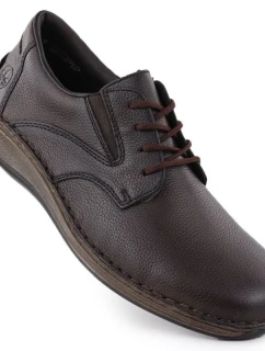 Rieker 05211-25 pánske pohodlné hnedé kožené poltopánky