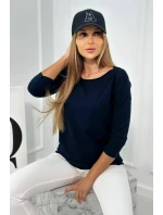 Blúzka ležérna tmavomodrá