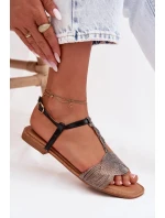 Dámské ploché sandály Černé Nexora