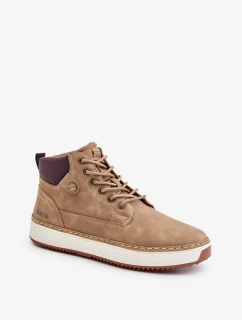 Šnurovacie pánske členkové topánky Big Star Hi-Poly System Brown