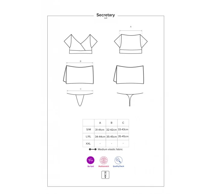 Očarujúce kostým Secretary suit - Obsessive