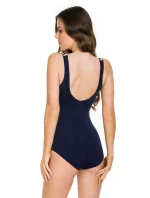 Dámske jednodielne plavky SANTORINI Tmavomodrá s bielou - Mediolano