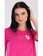 Dámska nočná košeľa s krátkym rukávom „I love you“ Dámska nočná košeľa s krátkym rukávom „I love you“