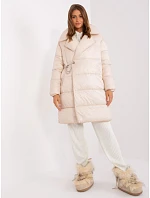 Dámska ľahká páperová zimná bunda Továrenská cena light beige (TR8310)