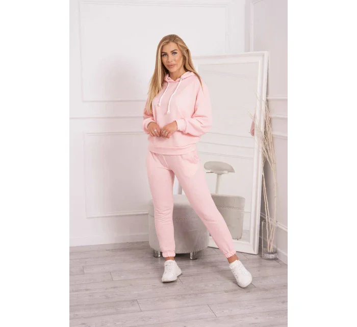 Tepláková súprava s kapucňou púdrovo ružová Tepláková súprava s kapucňou púdrovo ružová