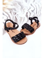 Dětské Pletené Sandály Černé model 21555318 - Boto