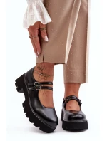 Damskie Półbuty Na Niskim Obcasie Czarne Saviwa Damskie Półbuty Na Niskim Obcasie Czarne Saviwa