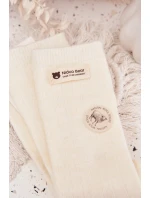 Dámske teplé vlnené ponožky s aplikáciou - ecru Dámske teplé vlnené ponožky s aplikáciou - ecru