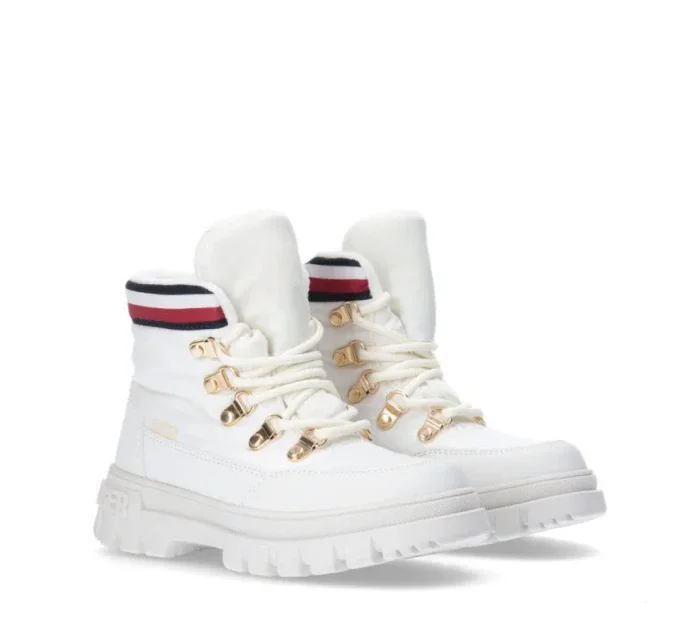 Tommy Hilfiger Čipkované topánky Ivory W T3A5-33062-1047101-101