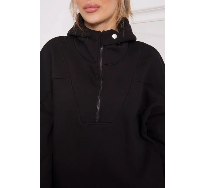 Mikina s kapucňou čierna