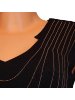 Luxusní dámské společenské šaty zdobené černé Černá &Co model 15042340 - Kimi&#38;Co