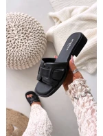 Dámské nazouváky na nízkém podpatku Černé Paris model 22010083 - Step in style Dámské nazouváky na nízkém podpatku Černé Paris model 22010083 - Step in style