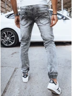 Pánske džínsové nohavice jogger šedé FashionStreet UX4039 Pánske džínsové nohavice jogger šedé FashionStreet UX4039