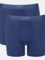 Pánske boxerky EVER Ease Short 2P - neznáme - modré 6312 - SLOGGI