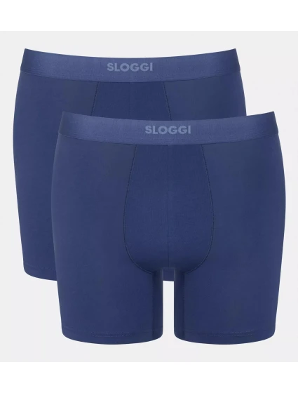 Pánske boxerky EVER Ease Short 2P - neznáme - modré 6312 - SLOGGI Pánske boxerky EVER Ease Short 2P - neznáme - modré 6312 - SLOGGI