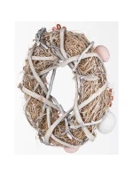 DEKORATÍVNA GIRLANDA ŠEDÁ PRIEMER 24CM