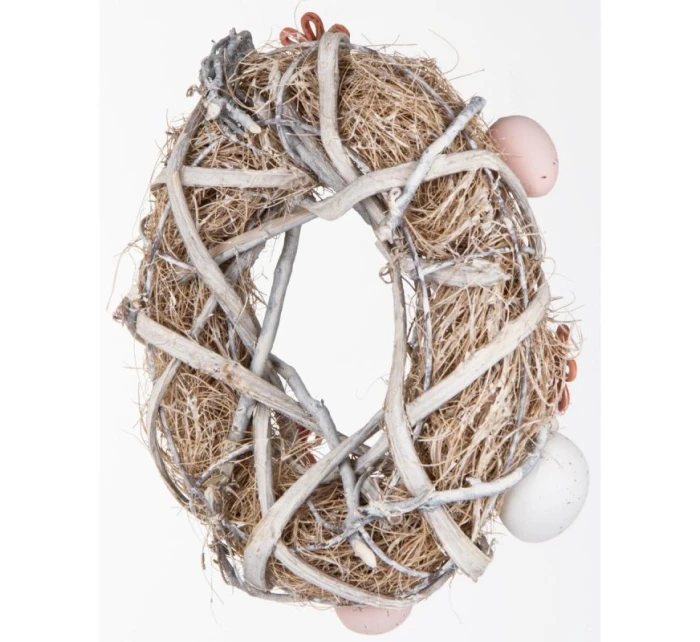 DEKORATÍVNA GIRLANDA ŠEDÁ PRIEMER 24CM