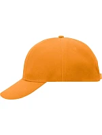 Daiber MB 609 6-panelová vystužená čiapka s kšiltom 03.0609 oranžová