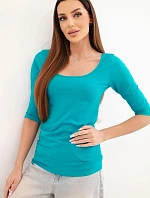 Blúzka s okrúhlym výstrihom more