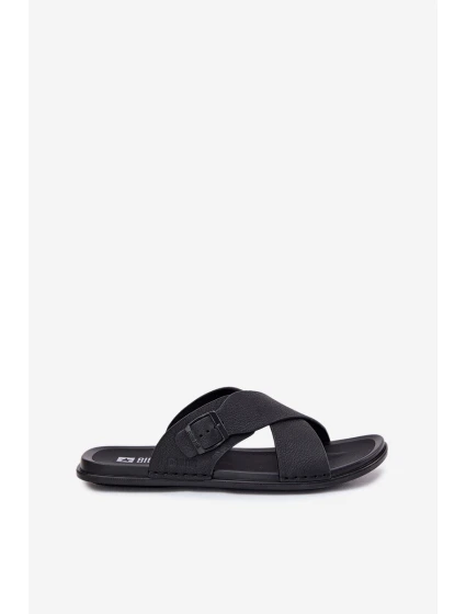 Pánské Kožené Sandały S Přezkou Big Star model 21693015 Černé - Big Star Shoes