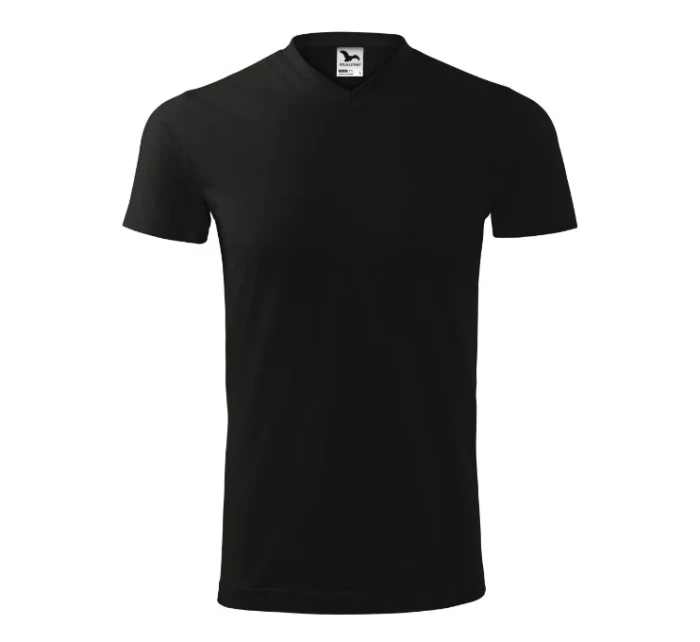 Heavy V-neck tričko unisex černá