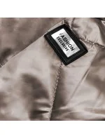 Dámska prechodná bunda s kapucňou béžová (b8091-12)