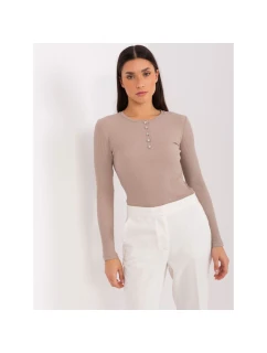 Tmavě béžová bavlněná halenka model 21462274 - BASIC FEEL GOOD