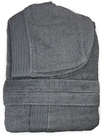 Bathrobe Župan s kapucí anthracite model 22526755 - The One Towelling