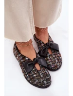 Skórzane Baleriny Z Kokardą Laura Messi 2921 Czarne Skórzane Baleriny Z Kokardą Laura Messi 2921 Czarne