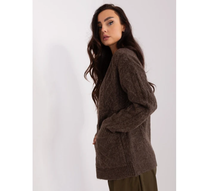 Sweter AT SW model 18959533 brązowy - FPrice Sweter AT SW model 18959533 brązowy - FPrice