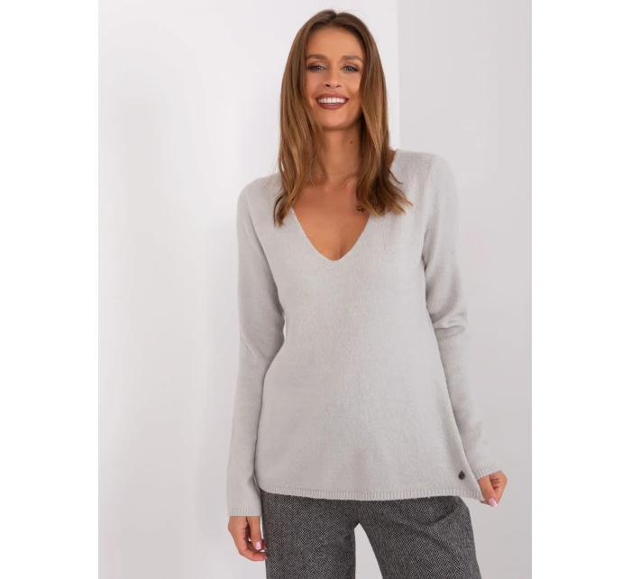 Sweter model 18990740 jasny szary - FPrice