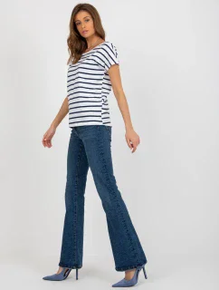 Dámska blúzka RV TS 8568.76 biela a tmavo modrá - FPrice