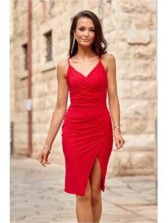 Večerné šaty SUK0405 červené - Roco Fashion