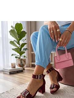 Sandále na podpätku model 227267 Solea