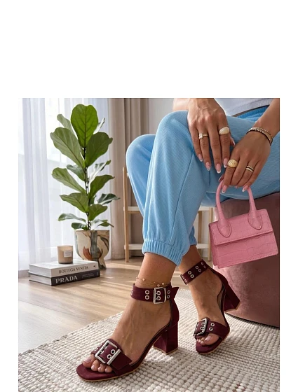 Sandále na podpätku model 227267 Solea