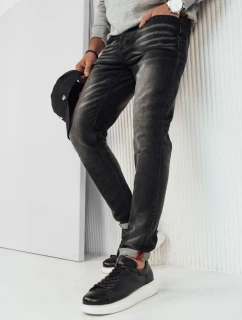Pánske čierne džínsové nohavice FashionStreet UX4248