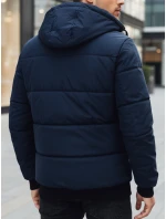 Pánská zimní bunda s kapucí tmavě modrá Dstreet model 21995293 - FashionStreet