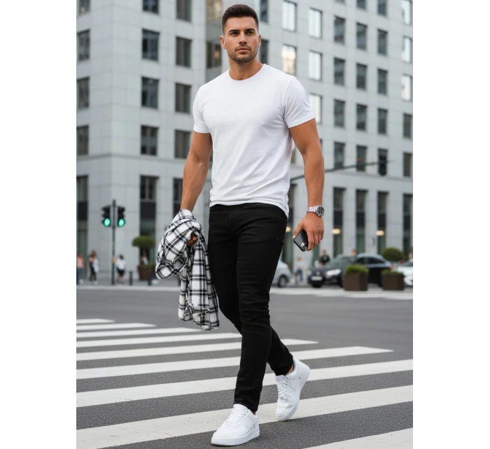 Pánske džínsy slim fit čierne FashionStreet UX4482