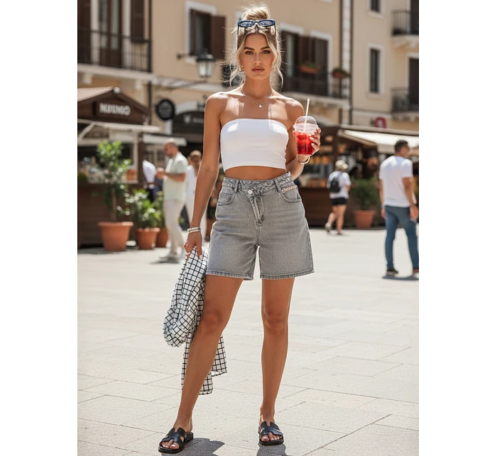 Spodenki damskie szare model 22118250 - FashionStreet