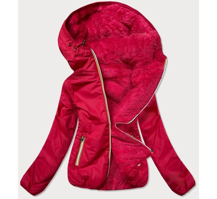 Dámska krátka červená bunda 2 v 1 (H1029-29) Dámska krátka červená bunda 2 v 1 (H1029-29)