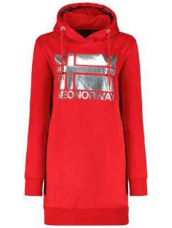 Geografické Nórsko Fabienne W WW4561F/GNO-RED Mikina s kapucňou