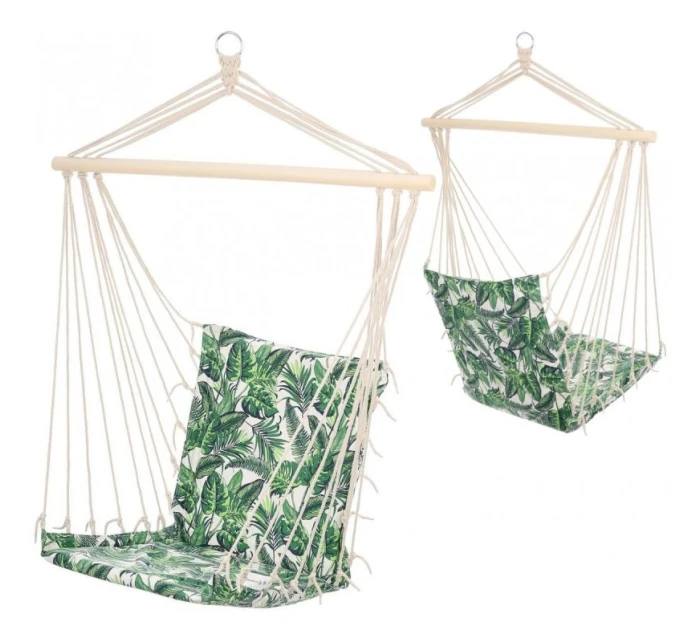 BRAZÍLSKA ZÁVESNÁ SEDAČKA HAMAK 100x50 cm NATURE S VNÚTORNÝM POLŠTÁROM JUNGLE LIGHT BRAZÍLSKA ZÁVESNÁ SEDAČKA HAMAK 100x50 cm NATURE S VNÚTORNÝM POLŠTÁROM JUNGLE LIGHT