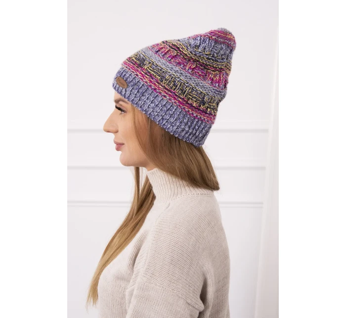 Fleecová čiapka Patrycja K254 fialová+modrá