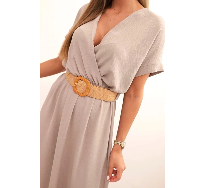 Dlhé šaty s opaskom Fango