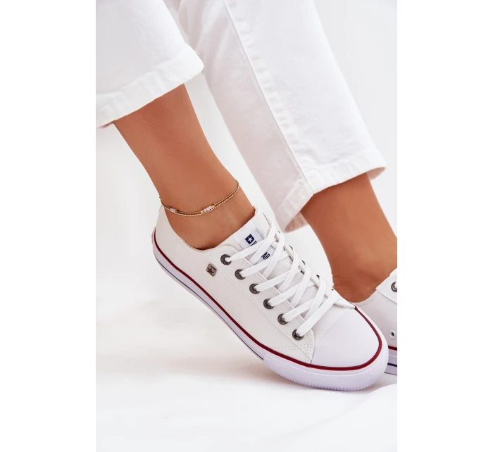 Trampki Damskie Niskie Big Star DD274A232 Białe Trampki Damskie Niskie Big Star DD274A232 Białe