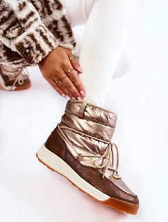 Dámské sněhule Memory Foam Big Star KK274276 Zlato-hnědá