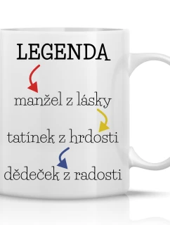 LEGENDA - klasický bílý keramický hrníček 300 ml