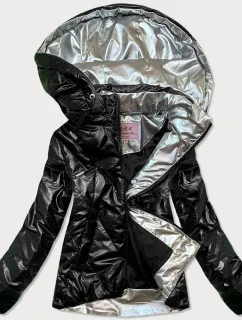 Černá dámská lesklá bunda model 15800318 - MHM